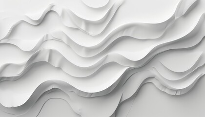 White wave. Abstract background. 3D rendering.