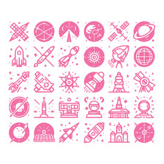 Iconic Symbol Glyph Solid of Space