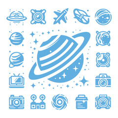 Iconic Symbol Glyph Solid of Space