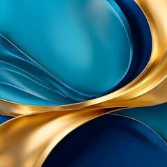 abstract blue background with golden color line on blue background 