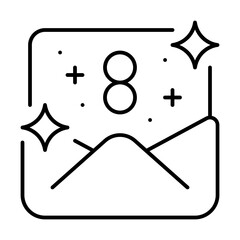 Envelope Icon With Thin Line Style