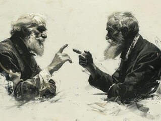 Two persons with a talk