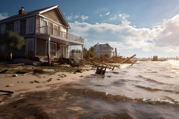 Coastal Cities Submerged, Global Warming's Rising Waters