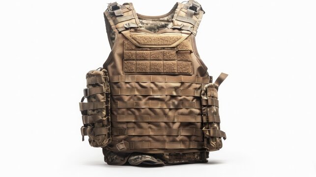 bulletproof vest isolated on white background