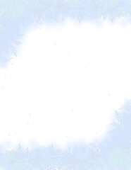 Snowflake frame clipart, ice crystal border