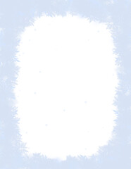 Snowflakes frame snowfall border