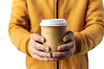 man holding a cup of coffee