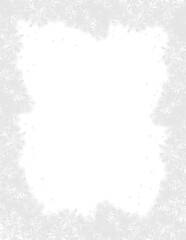 Snowflake frame, Snowfall border, winter snow transparent background