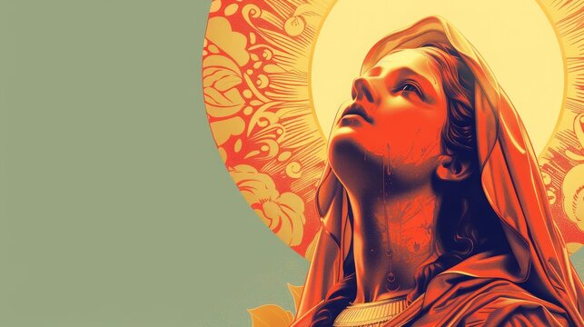 whit monday poster illustration commemorates the descent of the Holy Spirit on the disciples of Jesus Christ, as told in the Christian Bible - Powered by Adobe