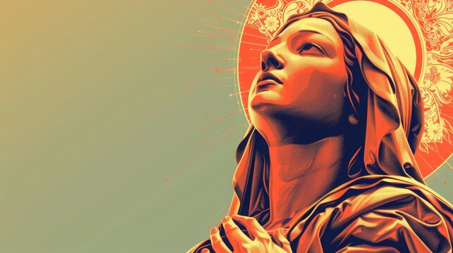 whit monday poster illustration commemorates the descent of the Holy Spirit on the disciples of Jesus Christ, as told in the Christian Bible