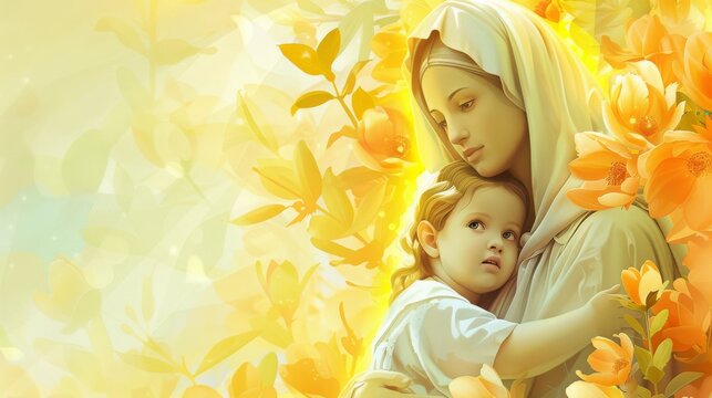 whit monday poster illustration commemorates the descent of the Holy Spirit on the disciples of Jesus Christ, as told in the Christian Bible