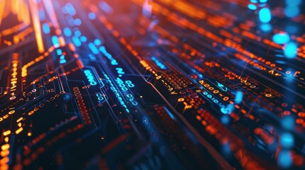 Teknologi data digital, ruang siber digital, transfer data digital internet berkecepatan tinggi, teknologi masa depan