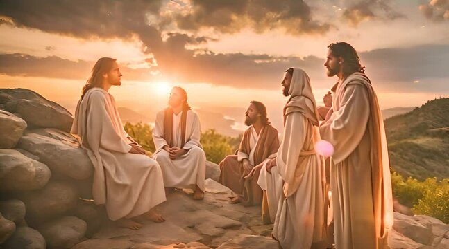 Divine Moments. Jesus Engages in Deep Conversation with Disciples