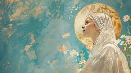 whit monday poster illustration commemorates the descent of the Holy Spirit on the disciples of Jesus Christ, as told in the Christian Bible