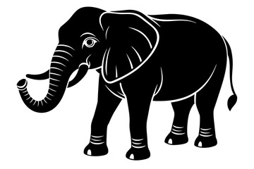 elephant line art silhouette illustration