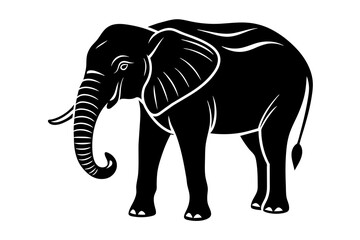 elephant line art silhouette illustration