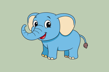 elephant cartoon vector illustration