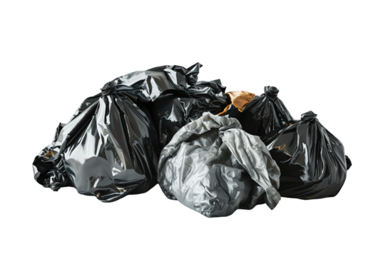 black garbage bag