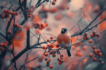 professional photo of a bullfinch