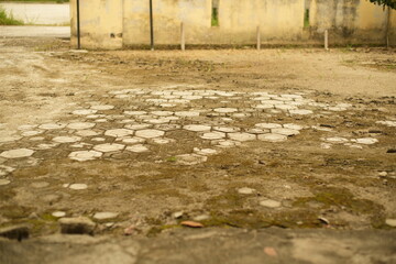 hexagon floor, outdoor,