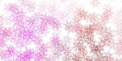 Light purple, pink vector abstract texture with leaves.