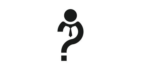 Fototapeta premium logo design of person and question mark, job, leader, logo design icon, vector, symbol, creative idea.