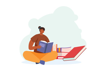 World Book Day Flat Design Illustration