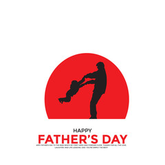 Happy Father's Day creative ads. Happy Father's Day, vector, 3D illustration