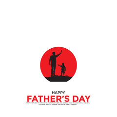 Happy Father's Day creative ads. Happy Father's Day, vector, 3D illustration