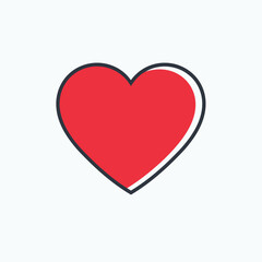 Vector heart shape symbol logo favicon label 