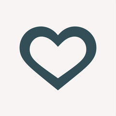 Vector heart shape symbol logo favicon label 