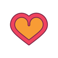 Vector heart shape symbol logo favicon label 