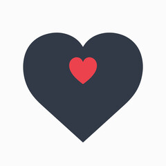 Vector heart shape symbol logo favicon label 