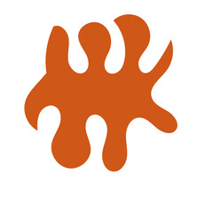 Orange abstract shape vector 