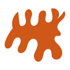 Orange abstract shape vector 