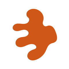 Orange abstract shape vector 