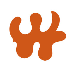 Orange abstract shape vector 