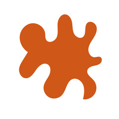 Orange abstract shape vector 