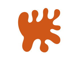 Orange abstract shape vector 