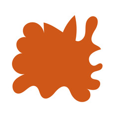 Orange abstract shape vector 