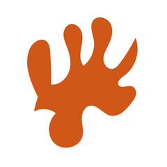 Orange abstract shape vector 