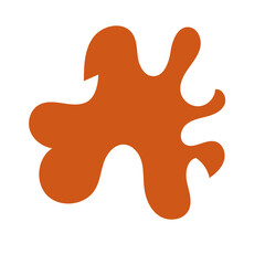 Orange abstract shape vector 