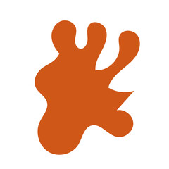 Orange abstract shape vector 