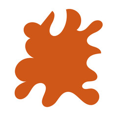 Orange abstract shape vector 