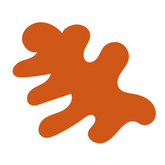 Orange abstract shape vector 
