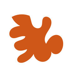 Orange abstract shape vector 