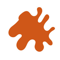 Orange abstract shape vector 