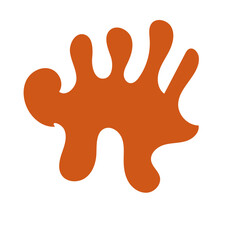 Orange abstract shape vector 