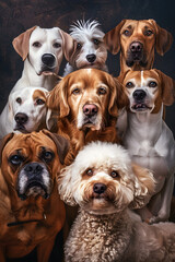 Variety of Dog Breeds Displayed: A Tapestry of Canine Diversity.