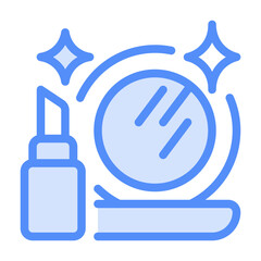 Makeup Icon With Lineal Color Style